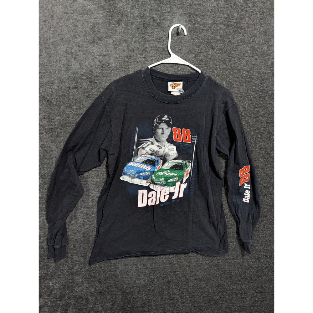 Winners Circle Dale Earnhardt Jr 88 NASCAR Long Sleeve Shirt Black Graphic Tee